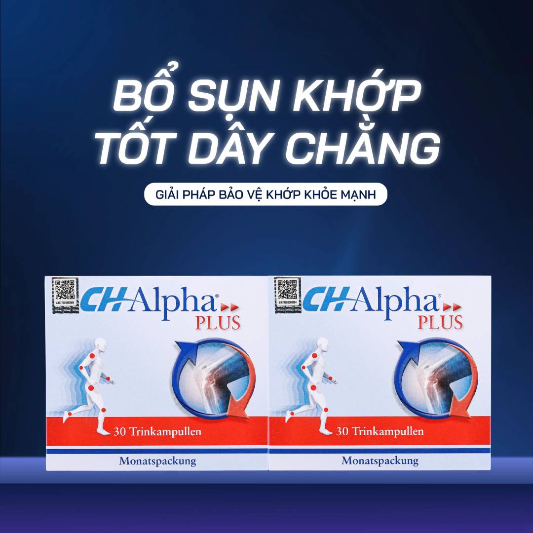 Set 2 Hộp Collagen sụn khớp CH-Alpha PLUS dạng nước cung cấp dinh dưỡng, hỗ trợ tái tạo sụn, khớp từ Đức 2x30x30ml