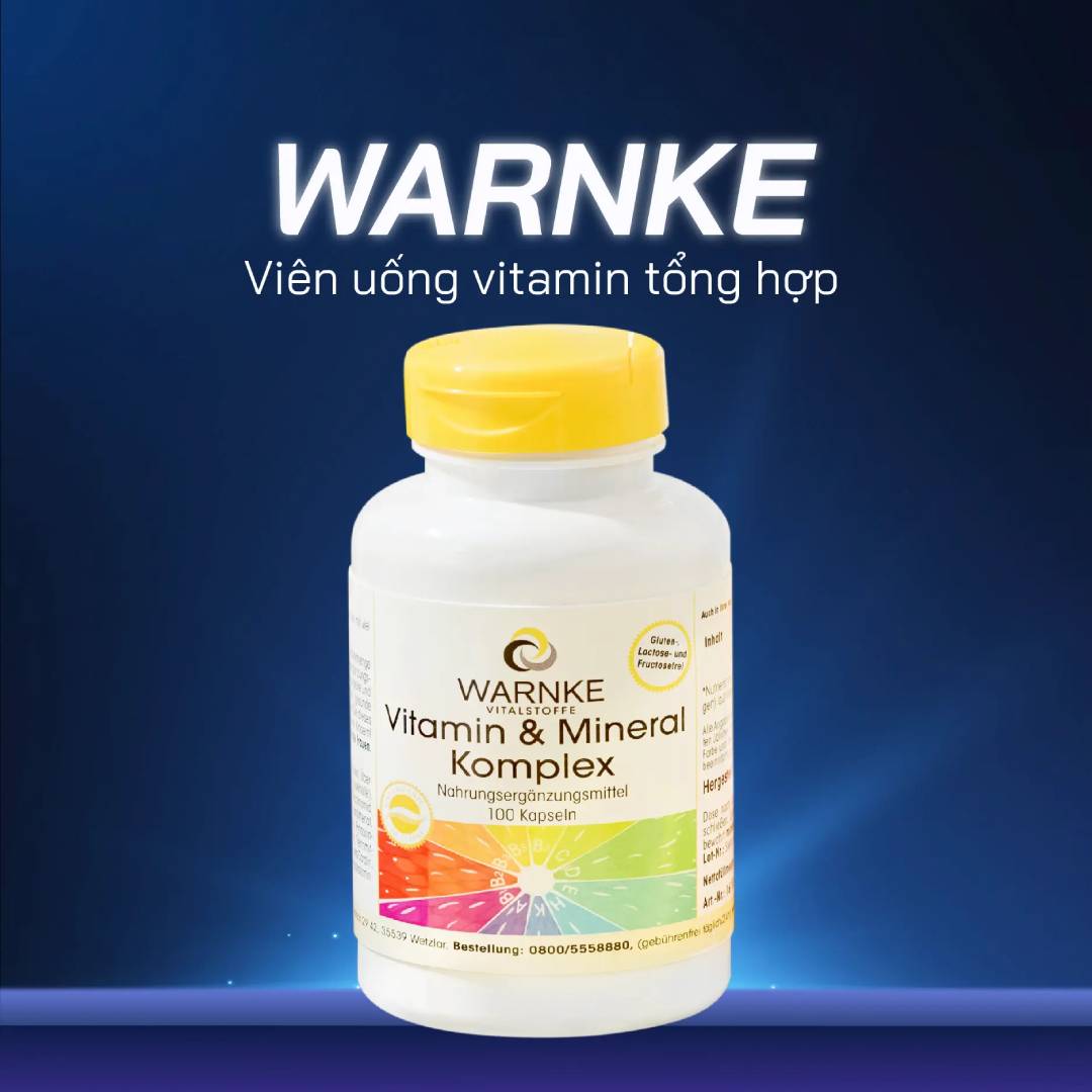Viên uống Tổng hợp Vitamin & Mineral Warnke Komplex Hộp 100 viên Hỗ Trợ Bổ Sung Vitamin Tăng Sức Đề Kháng